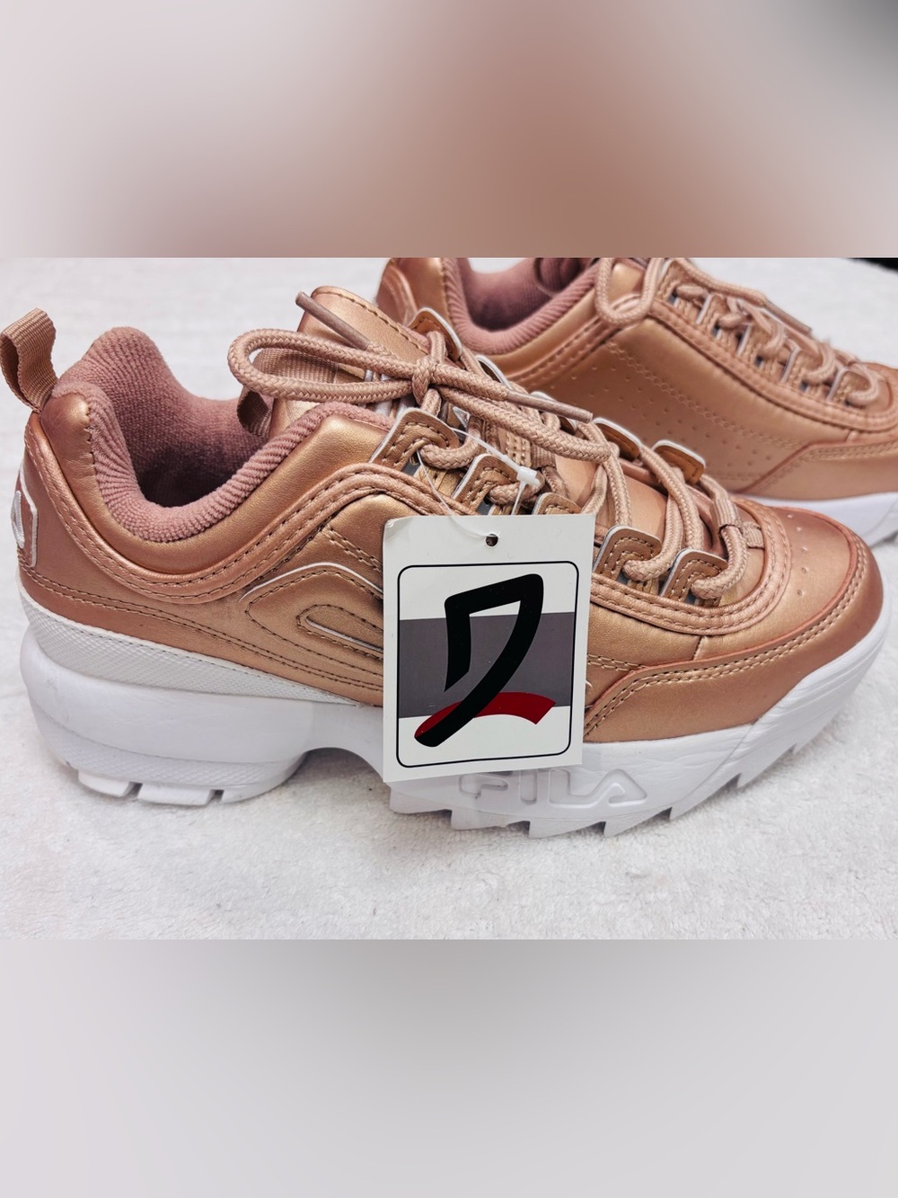 Brand New Fila Women’s Disruptor Rose Gold Copper - Size 6.5 - box 25